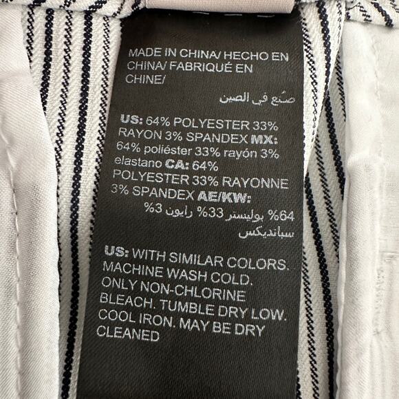 CHICOS | Womens So Slimming Pinstripe Straight Leg  Size M 10 Chico’s size 1.5 - Picture 10 of 11